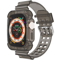 Tartós tok átlátszó pánttal - Apple Watch Ultra 49mm - szürke