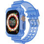 Tartós tok átlátszó pánttal - Apple Watch Ultra 49mm - kék