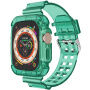 Tartós tok átlátszó pánttal - Apple Watch Ultra 49mm - zöld
