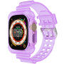 Tartós tok átlátszó pánttal - Apple Watch Ultra 49mm - lila