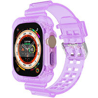 Tartós tok átlátszó pánttal - Apple Watch Ultra 49mm - lila