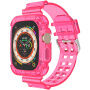 Tartós tok átlátszó pánttal - Apple Watch Ultra 49mm - neon rózsaszín