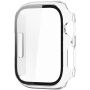 Fémbevonatú védőtok edzett üveggel - Apple Watch 41mm - átlátszó