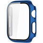 Fémbevonatú védőtok edzett üveggel - Apple Watch 41mm - kék