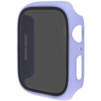 Matt behajtható tok edzett Anti-Spy üveggel Apple Watch 40mm készülékhez - lila