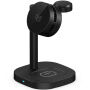 B-36 Qi2 3 az 1-ben mágneses vezeték nélküli állvány iPhone / Apple Watch / AirPods készülékekhez - 25W - fekete