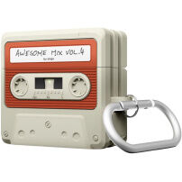 ELAGO Cassette Tape kazetta stílusú tok karabinerrel AirPods 4 / 5-höz - bézs