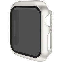 Fémes Behajtható tok edzett Anti-Spy üveggel Apple Watch 45mm - starlight