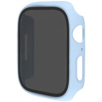 Matt behajtható tok edzett Anti-Spy üveggel Apple Watch 45mm - kék