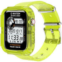 Tokkal átlátszó szíj - Apple Watch 41mm / 40mm / 38mm - neon sárga