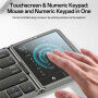 Yesido KB49 összehajtható vezeték nélküli Bluetooth billentyűzet touchpaddal és állvánnyal - sötétszürke