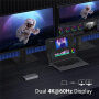 UGREEN 15965 11 az 1-ben hub - SD / TF kártya slot / RJ45 / 2x HDMI / 3,5 mm jack / 2x USB-C / 3x USB-A - USB-C MacBookhoz - szürke