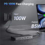 UGREEN 15965 11 az 1-ben hub - SD / TF kártya slot / RJ45 / 2x HDMI / 3,5 mm jack / 2x USB-C / 3x USB-A - USB-C MacBookhoz - szürke