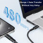 ESSAGER töltő és adat redukció - USB-C - Lightning - fekete