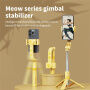 KT08 Bluetooth szelfibot tripoddal és Gimbal stabilizátorral iPhone-hoz - sárga