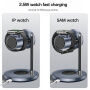 Yesido DS40 Qi2 3v1 mágneses vezeték nélküli állvány iPhone / Apple Watch / AirPods számára - 25W - szürke