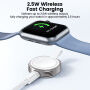 Toocki TW15 mini hordozható vezeték nélküli töltő Apple Watch-hoz - 2,5W - ezüst