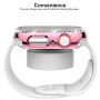 xDfind kövekkel kirakott behajtható tok edzett üveg Apple Watch 46mm - sötétkék