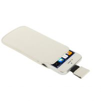 Tok kihúzható pánttal - iPhone 5 / 5S / SE (2016) - fehér