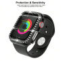 xDfind kövekkel díszített metál behajtható tok Apple Watch 45mm - sötétkék