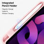 XDcase Behajtható tok origami Állvány és Apple Pencil tartóval iPad Air 13" (2024-2026) / Pro 12,9" (2018-2022) készülékhez - rózsaszín