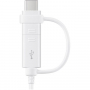 Geredeti Samsung adatátviteli és töltő kábel USB-A / USB-C / micro USB - 1,5 m - fehér