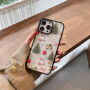 Átlátszó tok karácsonyi mézeskalács mintával iPhone 14 Plus / 15 Plus készülékhez - barna