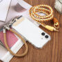 Fonott zsinór iPhone tokhoz - barna-sárga