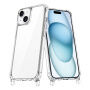 Átlátszó tok zsinórrögzítőkkel iPhone 15 Plus készülékhez - átlátszó