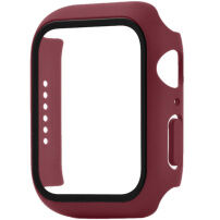 Matt behajtható tok edzett üveggel Apple Watch 41mm - borvörös
