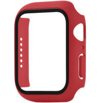 Matt behajtható tok edzett üveggel Apple Watch 41mm készülékhez - piros