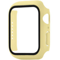 Matt behajtható tok edzett üveggel Apple Watch 41mm számára - sárga