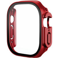 Metál behajtható tok edzett üveggel Apple Watch Ultra 49mm számára - piros