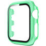 Átlátszó tok edzett üveggel - Apple Watch 42mm - neonzöld