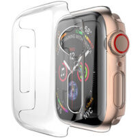 Kemény műanyag tok képernyővédővel Apple Watch 40mm - átlátszó