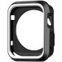 Védő szilikonos tok Apple Watch 38mm - fekete - fehér