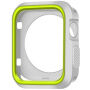 Védő szilikonos tok Apple Watch 42mm - fehér - zöld