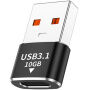 Audió, töltő- és adat redukció - USB-C - USB-A - fekete