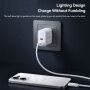 ESSAGER ES-CD55 USB-C / USB-A töltő adapter és USB-A - Lightning kábel szett - 20W - 1 m - fehér