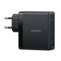 JOYROOM JR-TG11 GaN Töltő adapter szett 3x USB-C / USB-A porttal és USB-C - USB-C kábellel - 100W - 2 m - fekete