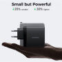 JOYROOM JR-TG11 GaN Töltő adapter szett 3x USB-C / USB-A porttal és USB-C - USB-C kábellel - 100W - 2 m - fekete