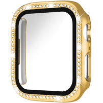 xDfind kövekkel kirakott behajtható tok edzett üveggel Apple Watch 40mm - arany