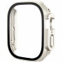 xDfind fémes behajtható tok edzett üveggel Apple Watch Ultra 49mm - starlight