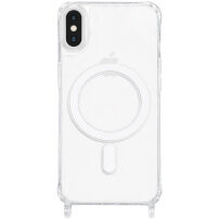 Átlátszó tok zsinórtartókkal és MagSafe funkcióval iPhone XS Max készülékhez - víztiszta