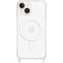 Átlátszó tok zsinórtartó fülekkel és MagSafe támogatással iPhone 14 Plus készülékhez - víztiszta