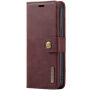 DG.MING 2in1 levehető flip cover tok - iPhone 14 - borvörös