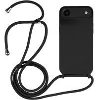 Szilikon tok zsinórral iPhone Air-hez - fekete