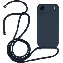 Szilikon tok zsinórral iPhone Air-hez - sötétkék