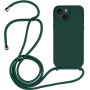 Szilikon tok zsinórral iPhone 13 - petrolkék