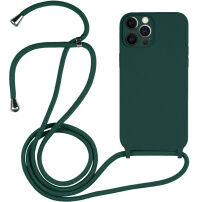 Szilikon tok zsinórral iPhone 12 Pro Max-hoz - petrolkék